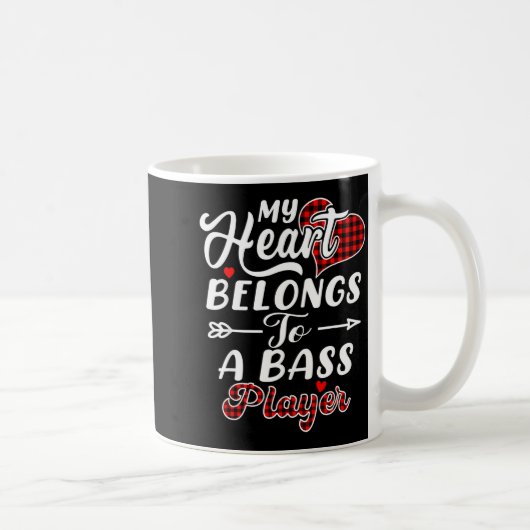 Mug My Heart Belongs To A B Player Shirt Funny Valenti (Droite)
