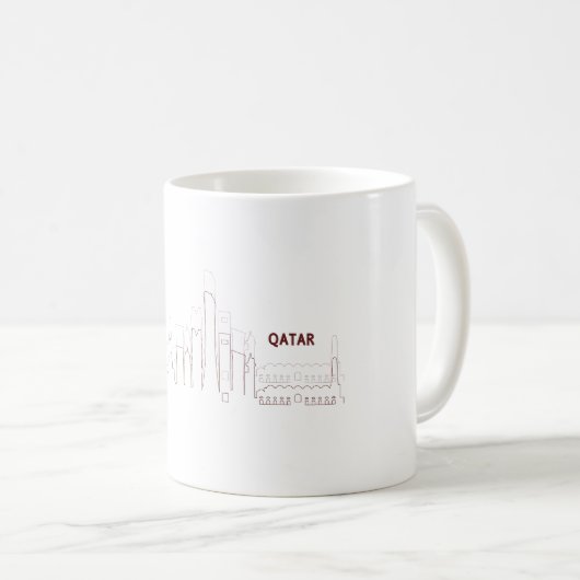 Mug My Home Qatar – Minimalist Design (Devant droit)