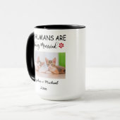 Mug My Humans Are Getting Married – 2 Custom Cat Photo (Devant gauche)