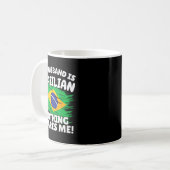 Mug My Husband Is Brazilian Funny Brazil Flag Gift For (Devant gauche)