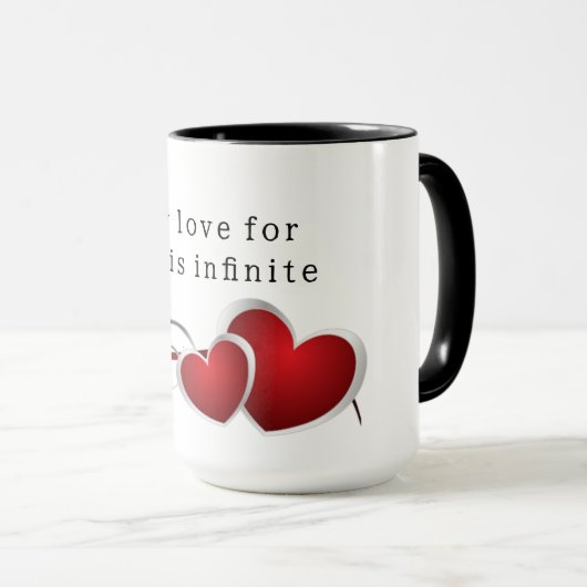 Mug My love for you is infinite (Devant droit)