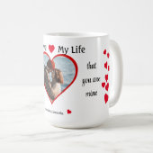 Mug My Love My Life Romantic Heart Photo (Devant droit)