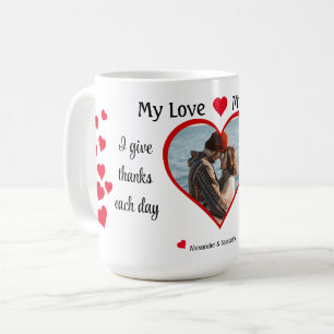 Mug My Love My Life Romantic Heart Photo
