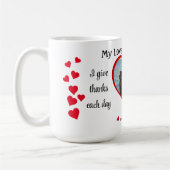 Mug My Love My Life Romantic Heart Photo (Gauche)