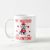Mug My Maltese Is My Valentine Hearts Costume Single O (Gauche)