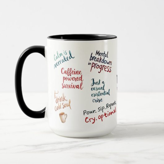 Mug My Mental Breakdown Cup: A Relatable Design (Gauche)