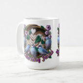 Mug My morning JAVA with Java sparrows (Devant gauche)