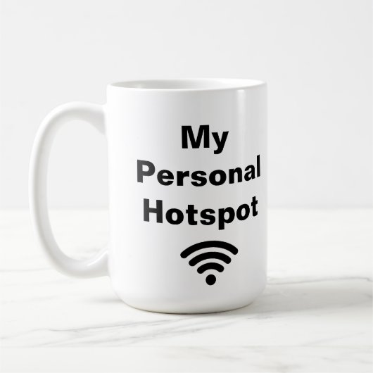 Mug My Personal Hotspot - Citations de café amusantes  (Gauche)