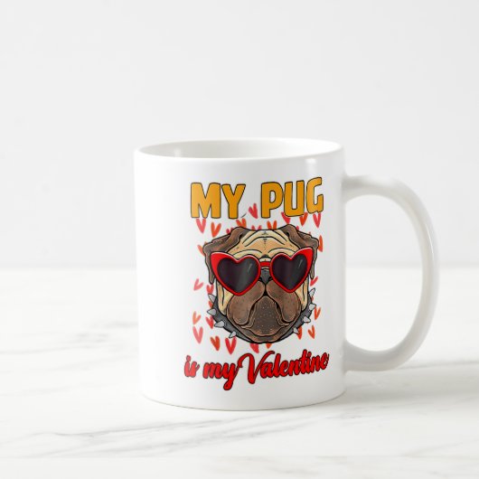 Mug My Pug In My Valentine Cute Valentineu2019s Day Pe (Droite)