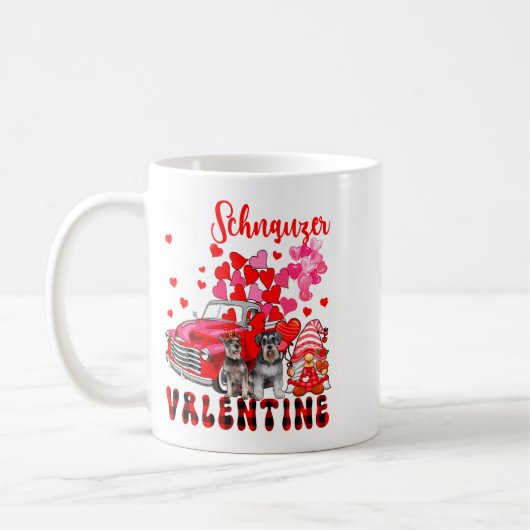 Mug My Schnauzer Is My Valentine Two Dogs With Gnome P (Gauche)