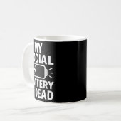 Mug My Social Battery Is Dead Funny Introvert Quote (Devant gauche)