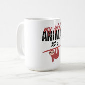 Mug My spirit animal is a sloth _ funny sayins (Devant gauche)