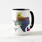Mug My Texas - Illustrated map outline - personalize (Devant droit)