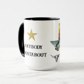 Mug My Texas - Illustrated map outline - personalize (Devant gauche)
