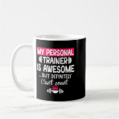 Mug My Trainer Is Awesome But Can't Count Funny Gym (Gauche)