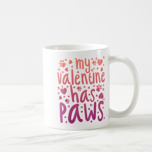 Mug My Valentine Has Paws  (Droite)