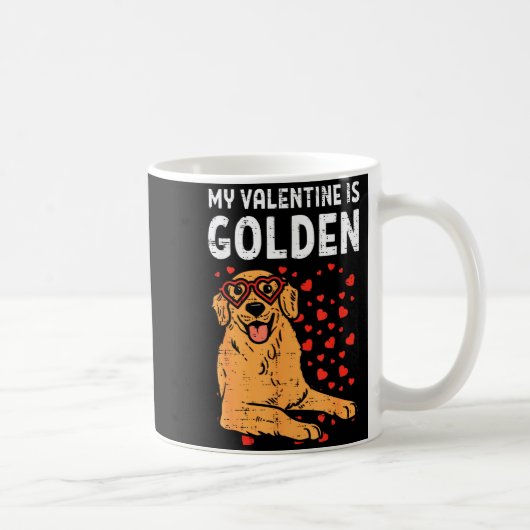 Mug My Valentine Is Golden Retriever Valentines Day Pe (Droite)