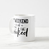 Mug My Weekend is All Booked Funny Bookworm Puns Libra (Devant gauche)