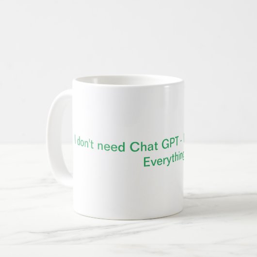 Mug My wife knows Everything - Chat GPT (Devant gauche)