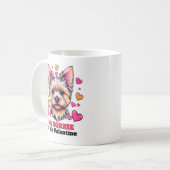 Mug My Yorkie is My Valentine Dog Cute Funny (Devant gauche)
