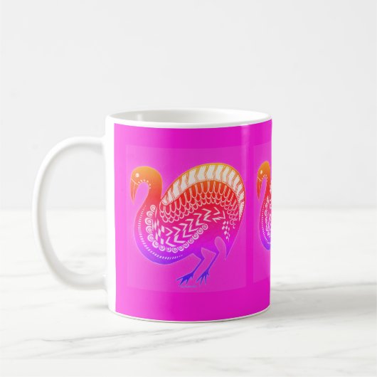 Mug Mycénienne Grecque Inspiré Orange & Boug d'Oiseau (Gauche)