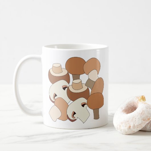 Mug Mycologue Cueilleur de Champignons Comestibles (Avec donut)