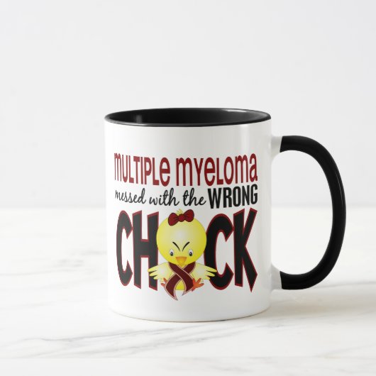 Mug Myélome multiple sali avec le poussin faux (Droite)