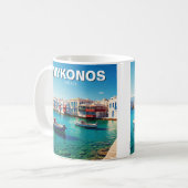 Mug Mykonos Grèce Îles grecques bateaux (Devant gauche)