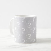 Mug Mystère point de question énigme puzzle gris clair (Devant gauche)