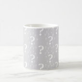 Mug Mystère point de question énigme puzzle gris clair (Centre)