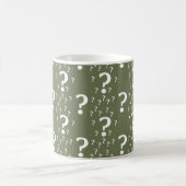 Mug Mystère question marque énigme puzzle vert olive (Centre)