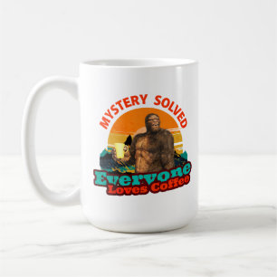 Mug Mystère résolu tout le monde aime le café drôle Bi