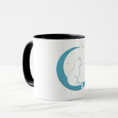 Mug Mystic Cat on Blue Moon Night Sky (Devant gauche)