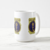 Mug Mystic Golden Key & Bloom: Elegant Logo Design (Devant droit)