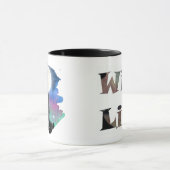 Mug Mystic Howling Wolf Silhouette deux tons muet (Centre)