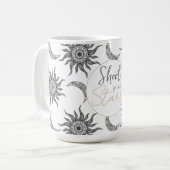 Mug Mystic Sun Moon noir et blanc (Devant gauche)