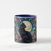 Mug Mystical Black Cat Art Nouveau (Centre)