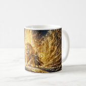 Mug Mystical Leo Zodiac in Fiery Fantasy Scene (Devant droit)