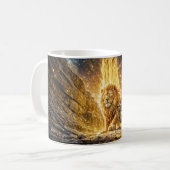 Mug Mystical Leo Zodiac in Fiery Fantasy Scene (Devant gauche)