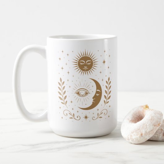 Mug Mystical Midnight Moon & Stars Third Eye Unisex (Avec donut)