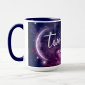 Mug Mystical Purple Galaxy Crescent Moon Celestial (Gauche)