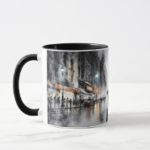 Mug Mystique ailée fille noir et blanc urbain (Gauche)
