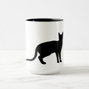 Mug Mystique de la Féline : Une Silhouette de Chat Élé