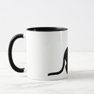 Mug Mystique de la Féline : Une Silhouette de Chat Élé
