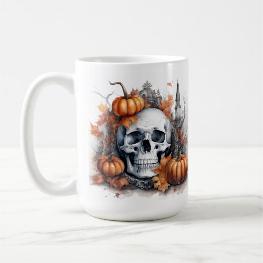 Mug Mystique Halloween Gothique Crâne Art Mystique (Gauche)