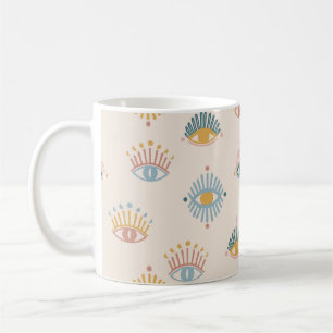 Mug Mystique yeux sans couture motif, arrière - plan m