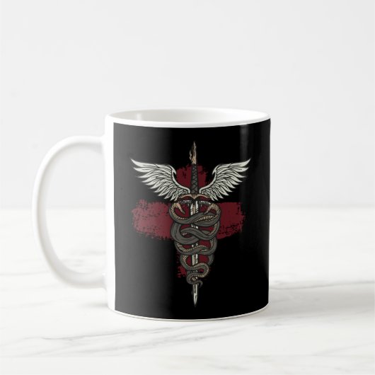 Mug Mythologie grecque de l'Asclepie Médecine Dieu Ser (Gauche)