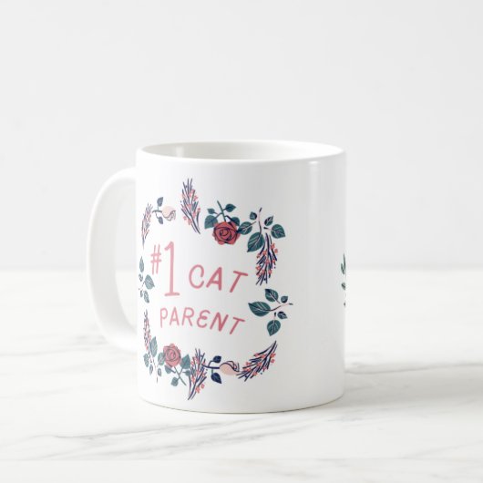 Mug N° 1 Parent Chat Cute Conception de chaque chat (Devant gauche)