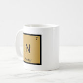 Mug N - Argot des Anglais de symbole d'élément de (Devant gauche)