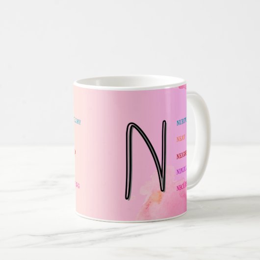 Mug "N" initial (11oz) (Devant droit)